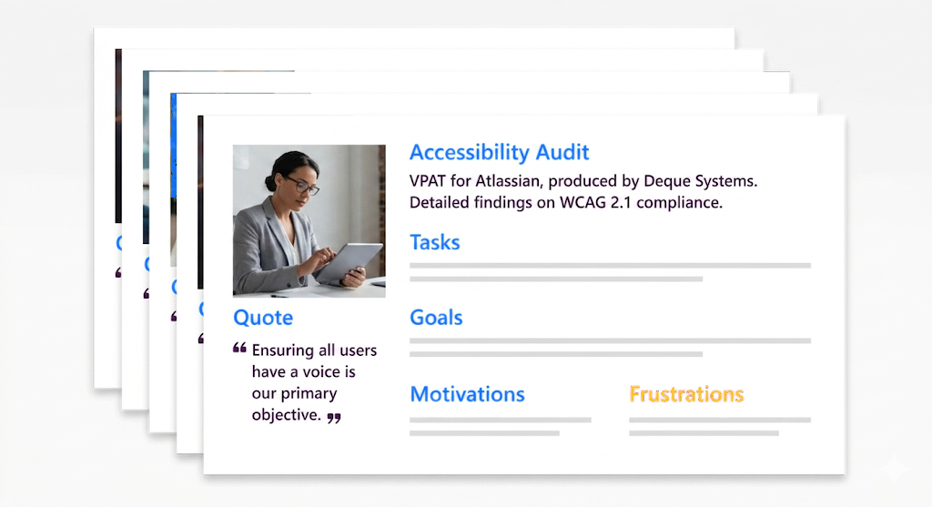 VPAT audit and persona cards for users with disabilities