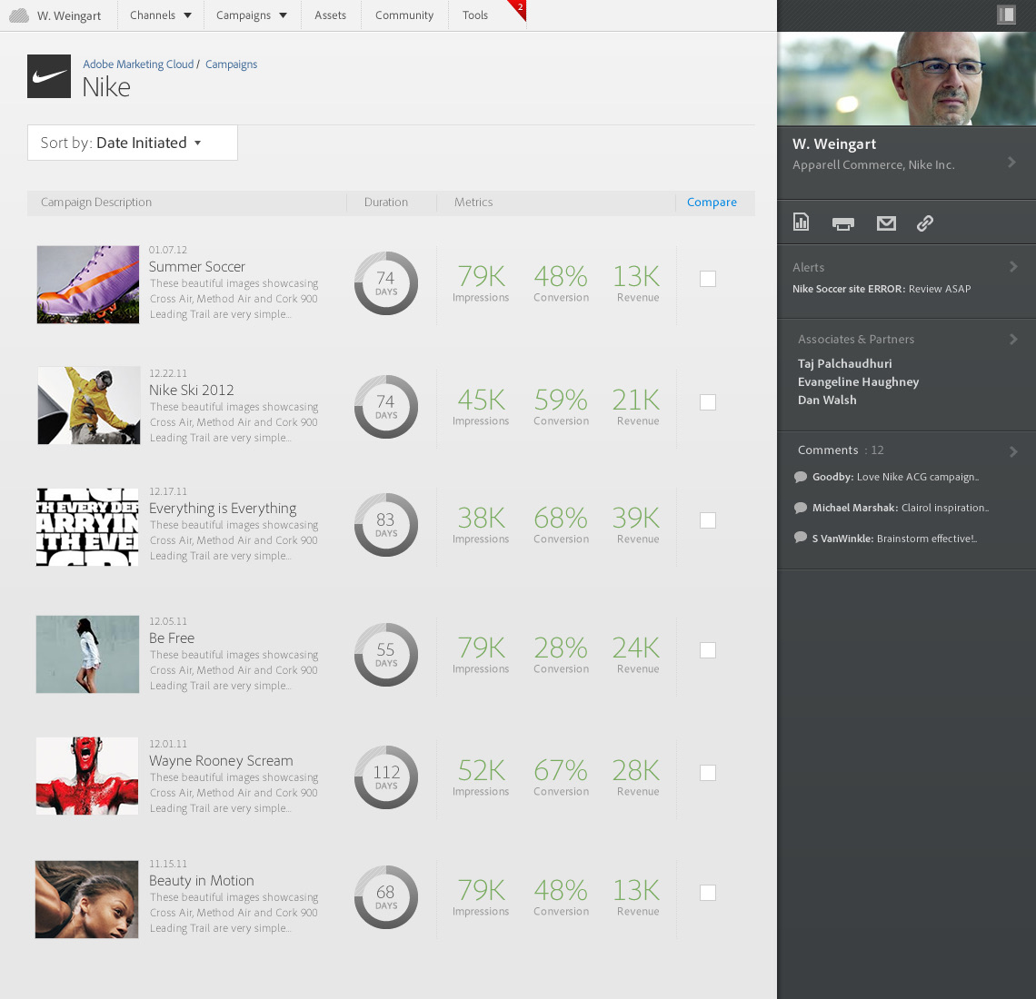 Adobe Marketing Cloud — the unified shell: one home and navigation across every solution