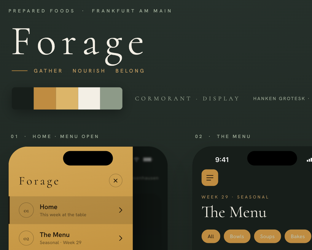 Forage — prepared foods brand concept