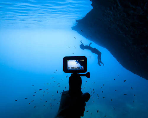 GoPro POV — freediving underwater